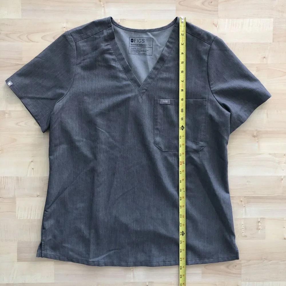 FIGS Gray Technical Collection Shirt Jogger Scrub Set Women's Large - Picture 7 of 16